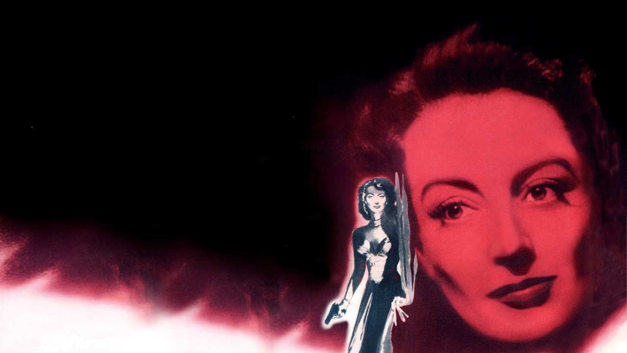 poster art of Joan Crawfords face